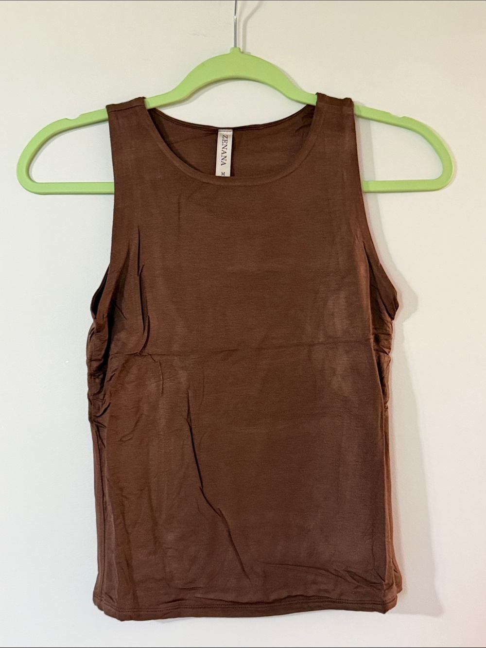 NWOT Zenana Outfitters Brown Scoop Neck Tank Top